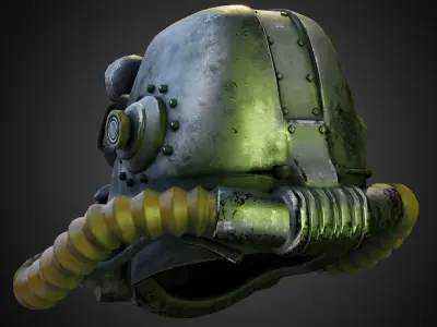 Fallout 4 T-45 Power Armor Helmet for Cosplay 3D print model