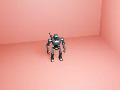  Industrial Humanoid Robot  Combat Robot Character Model Low-poly 3D model