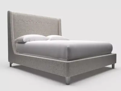 Universal Furniture Midnight Queen Bed 3D model