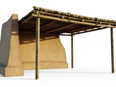 Basic Shelter Low-poly 3D model