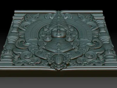 Indian Temple Wall basrelief 10 240614 3D print model