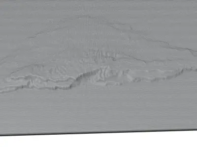 Eua island 3D model terrain Low-poly 3D model