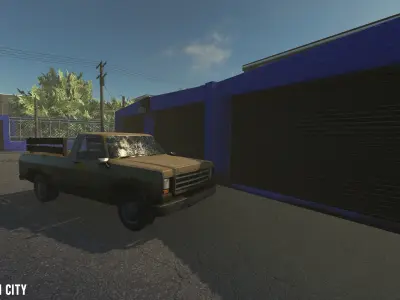 Mexican City - modular street  Low-poly 3D model