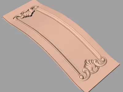 Door flower 3D relief STL Model for CNC woodworking carving E257 3D model
