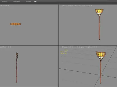 Cartoon broom Low-poly 3D model