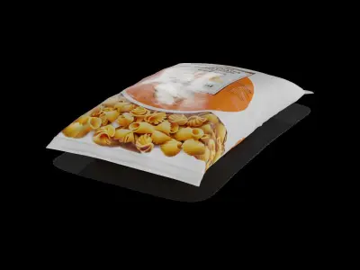 Penne fusilli macaroni vermicelli shells and shapes Shells Pasta Low-poly 3D model