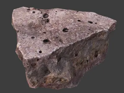 Cinder Debris Low-poly 3D model