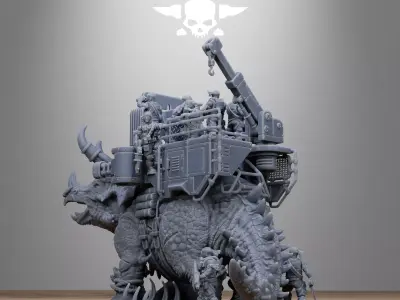 GrimGuard Jungle Fighters Triceratank 3D print model