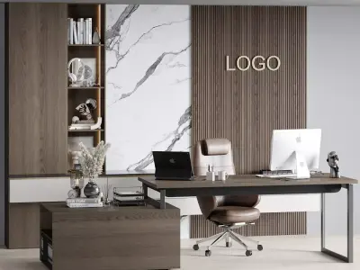 Boss Desk - Office Furniture 02 3D model