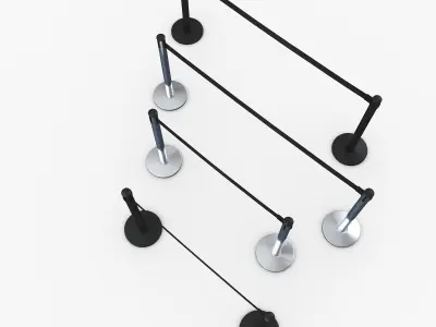 Airport Stanchions 3D model