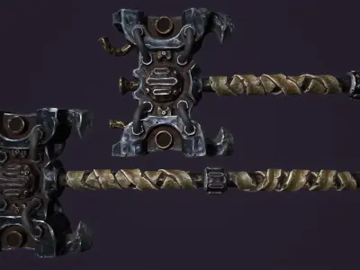 Brute forge hammer Low-poly 3D model
