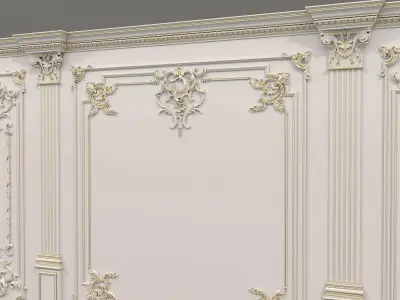 Wall Molding in Classic French style 31 3D model