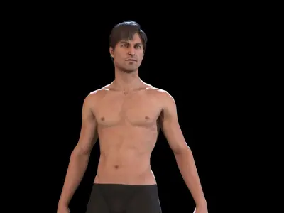 Man Base mesh Evro Low-poly 3D model