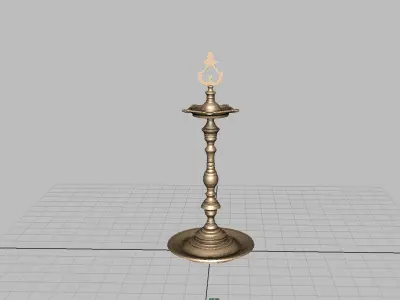 oil lamp kuthuvizhakku Kuthuvilakku 3D model