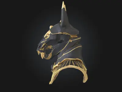 Anubis Guardian  Mythological Statue Model for Ancient 3D model
