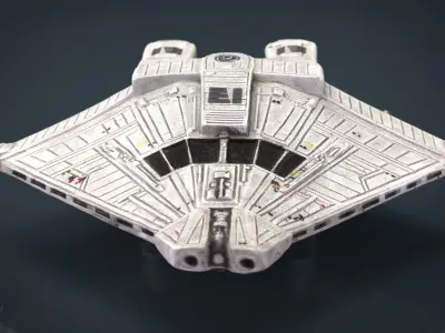 Narcissus  Alien shuttle Low-poly 3D model