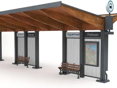 Bus Stop 08 3D model