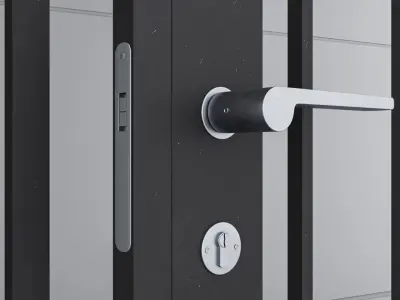 Aluminium door 30 3D model