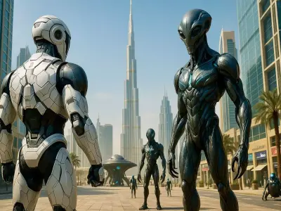 White Robot Low-poly 3D model