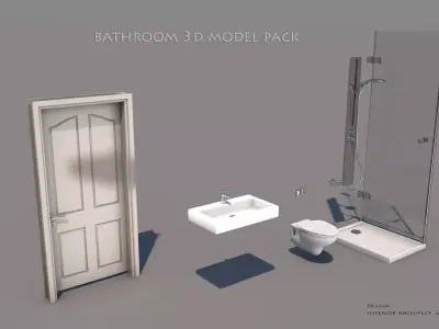  bathroom 3d model pack 3D model