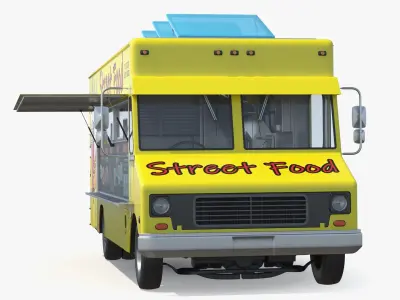  Street Food Catering Truck with Interior Open 