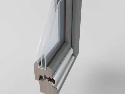 Window full model and cuted 3D model