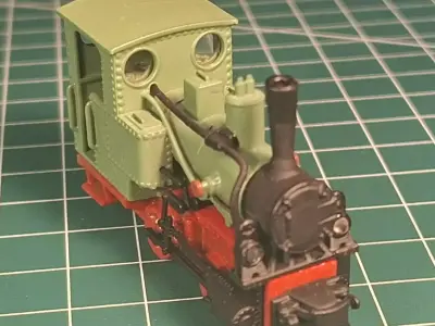 H0e scale Steam Locomotive Borsig Bn2T TG 750mm - resin 3D print model