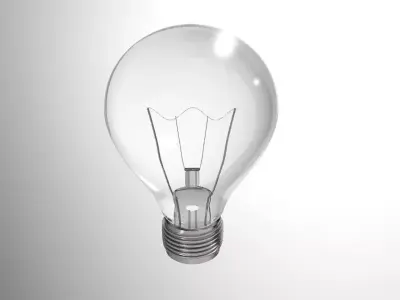 Realistic bulb light 3D model
