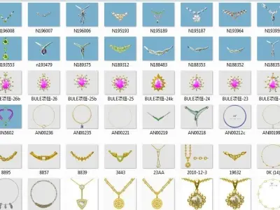 500 Delicate Necklace jcd details bulk collection  3D print model