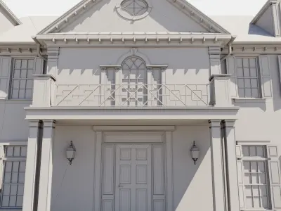Build004 house Low-poly 3D model