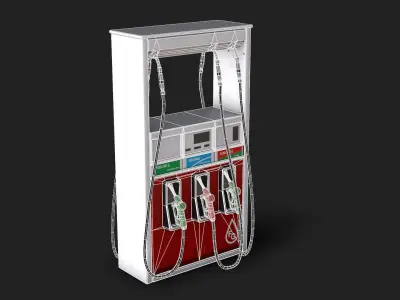 Modern Gas Dispenser Pump Low-poly 3D model