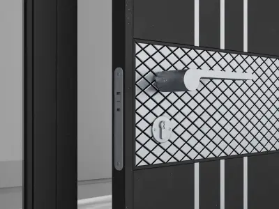 Aluminium door 148 3D model