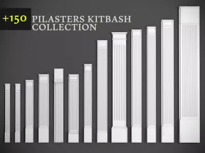 150 pilasters collection 3D model