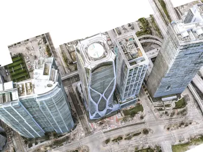 One Thousand Museum by Zaha Hadid 3D model