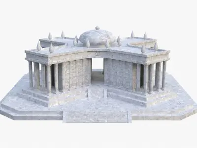 TEMPLE OF CANCER - Templo de Cancer - Low poly Low-poly 3D model