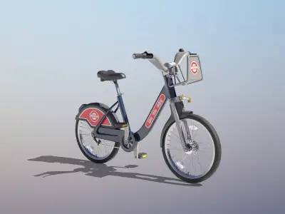 Public Bike Hire Scheme Low-poly 3D model