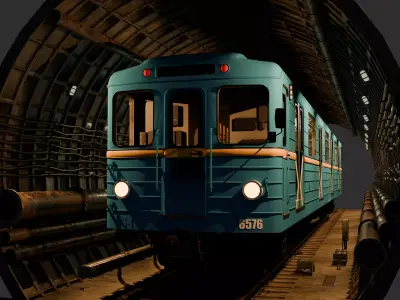 Metro Kyiv subway Low-poly 3D model