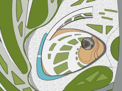 MUSEUM ORGANIC SHAPE PUCLIC BUILDING 3D model