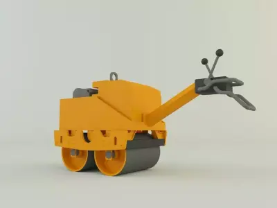Double Roller asphalt construction machine 3D model