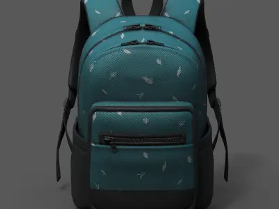 Backpack Camping Generic military combat soldier armor  Low-poly 3D model