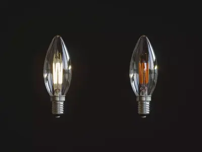 Candle Light Bulb 3D model