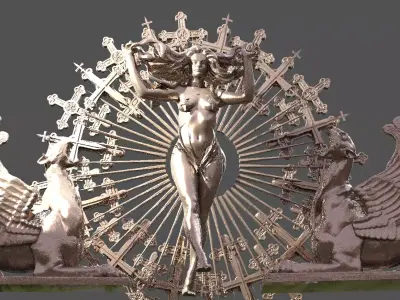 Solar Sun Witch Sculpture Grand 1 3D model