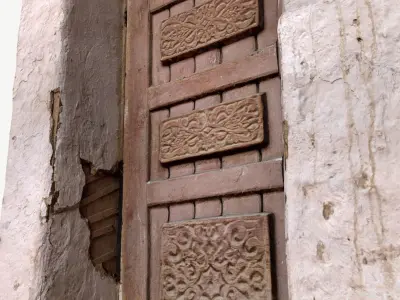 Medieval Nomad Building Door Low-poly 3D model