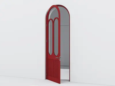 Aluminium door 360 3D model