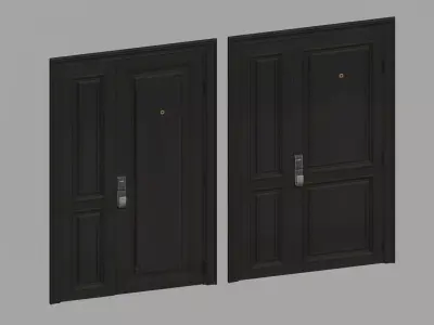 New Chinese-style double door 3D model
