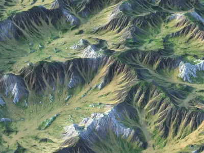 Landscape 88 Low-poly 3D model