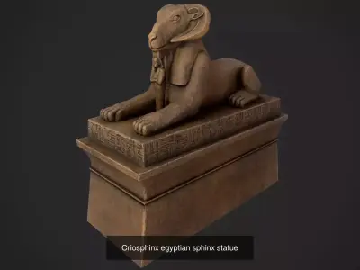 Collection of ancient Egyptian statues 3D Model Pack