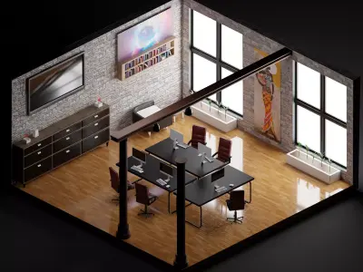 Office conference room 3D model