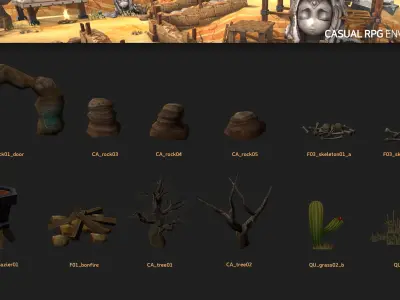 Casual RPG Environment 07 Low-poly 3D model