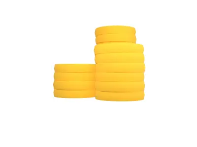 Pile of gold Coins v2 001 Low-poly 3D model